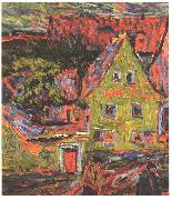 Ernst Ludwig Kirchner Green house Spain oil painting artist